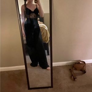 Black lace jumpsuit, size 0